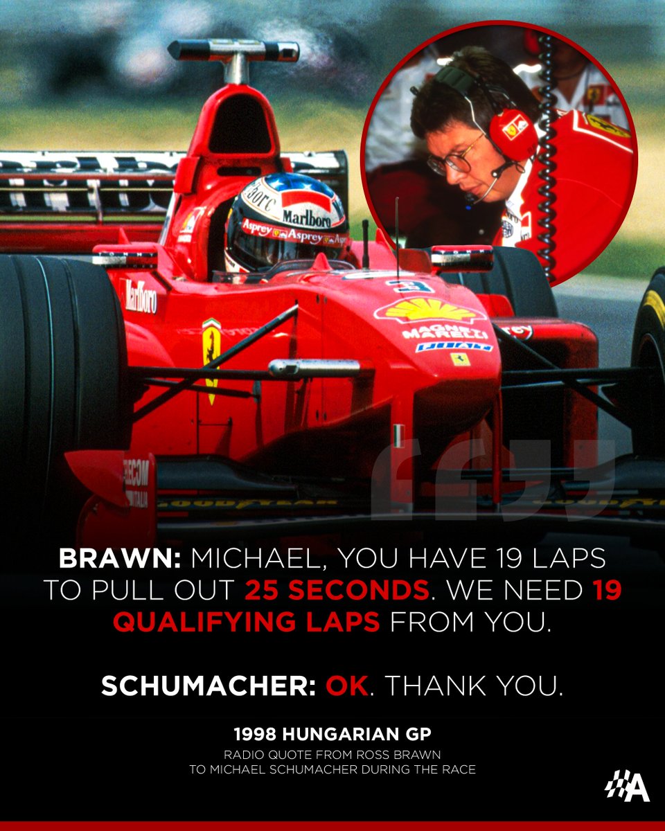 OnThisDay in 1998, 𝙩𝙝𝙖𝙩 iconic Michael Schumacher team radio