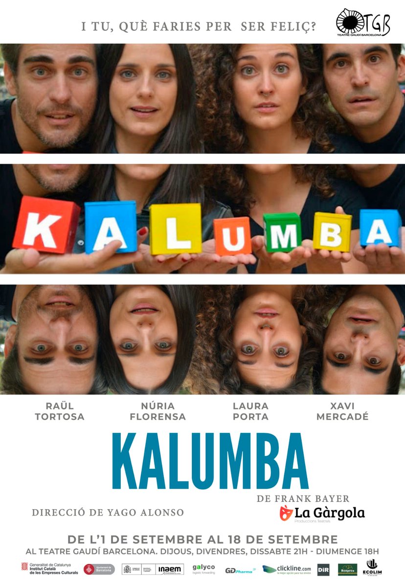 pastanagaverda's tweet photo. Quinze dies i comencem amb KALUMBA al @teatregaudi! Ganes que passis una bona estona!

Entrades disponibles: https://t.co/aTQzvb118m https://t.co/AialX3H6UB