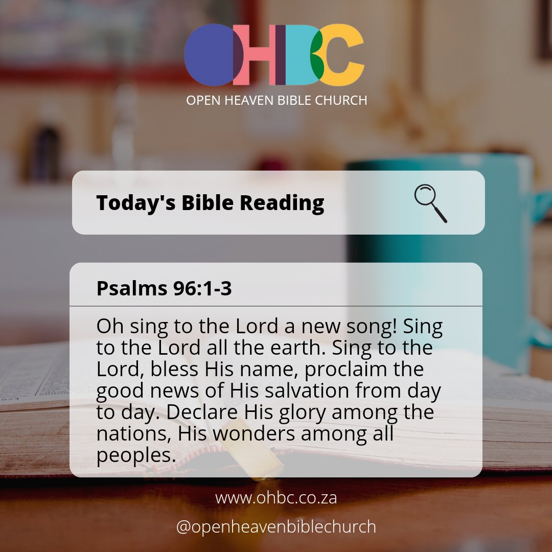 openheavenbc's tweet photo. Sing to the Lord all the earth πππΎ
#openheavenbiblechurch #ohbc #bible #bibleverse #scripture #verseoftheday #todaysbibleverse #bibleverses #biblereading https://t.co/XuwjGarb8S