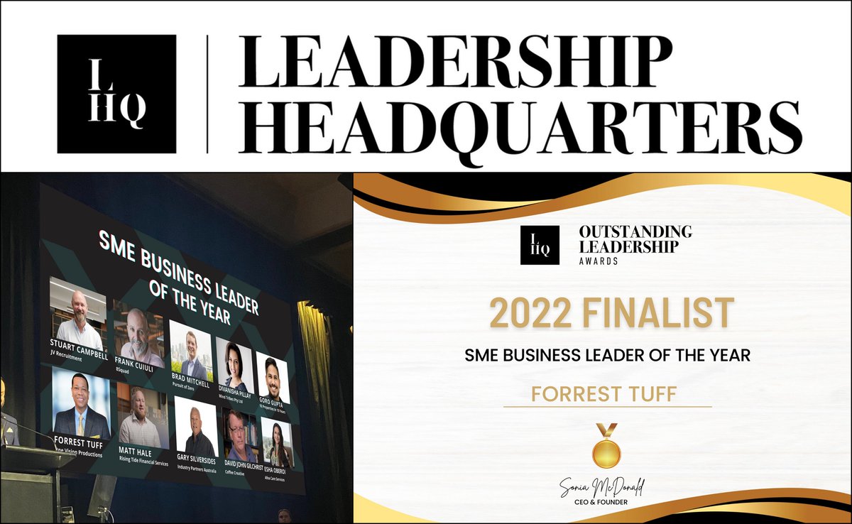 ForrestTuff's tweet photo. Thankful to @LeadershipHQ1  for my recognition as a SME Business of the Year Finalist during the #OutstandingLeadershipAwards ceremony last week in Brisbane, Australia. #Leader #Businessman https://t.co/bo1VyCYJyX https://t.co/GZ5eTsaeZs