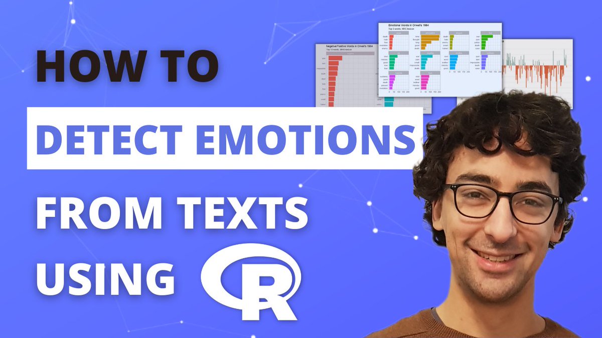 FelixAnalytix's tweet photo. How to detect emotions 😍😭😱 from any texts using R.
With a fun case study: 1984's George Orwell book:
👉 https://t.co/d3rpcdWoPr

#rstats #dataviz #datascience #nlp #textmining https://t.co/O7Z25EQWuy