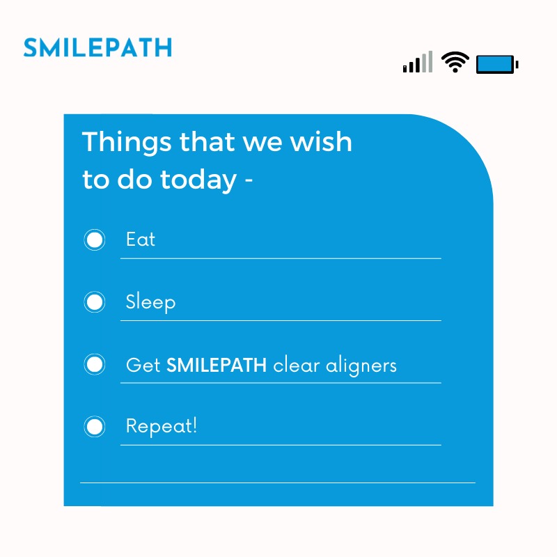 SmilePathAus's tweet image. We have conveniently added SmilePath clear aligners into your to-do!
Visit the link bit.ly/3ya7V5t and get your smile journey started!

#Smilepath #comfert #dentaltreatment #dental #smile #straightteeth #brightsmile #invisiblealigner #teethstraightening