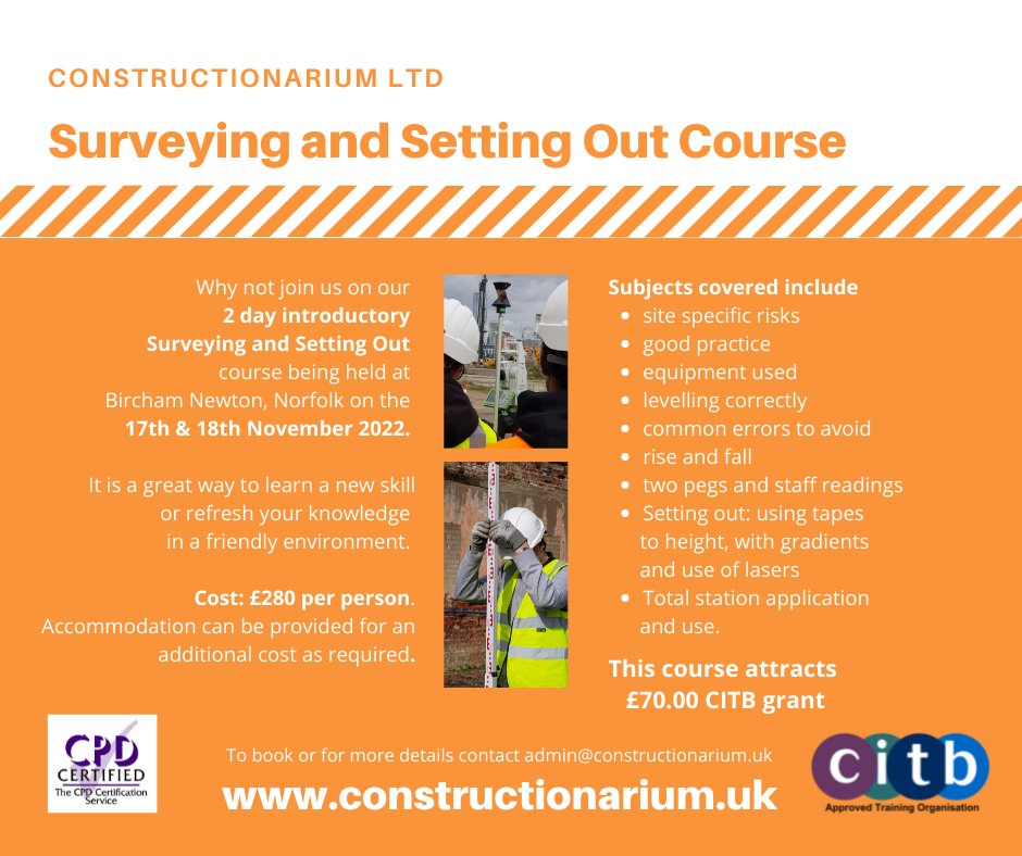 Construct_arium's tweet photo. #SurveyingAndSettingOut #CITBGrant #CPD
@CANorfolk @KingsLynnLive @OnlineNorfolk @Norfolklearn https://t.co/rdR9gcfbSH