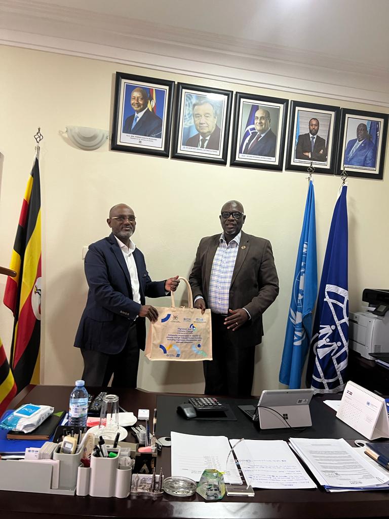 IOM Uganda Chief of Mission @SanusiTejan today received 🇺🇬 Uganda's Permanent Representative at @UN in New York, Ambassador @adoniaayebare , on a courtesy visit. @UgandaNewyork @AbdikerM @IOMRONairobi @IOMatUN @UNinUganda @UgandaMFA @min_waterUg