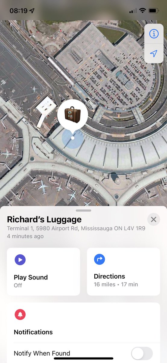 rsborrett's tweet photo. @AirCanada my bag arrived on a later flight on saturday evening and is currently sitting in YYZ T1. Your baggage team says  I cannot collect this afternoon but I start my roadtrip tomorrow - can you help expedite collection? https://t.co/WrwRqYALNW