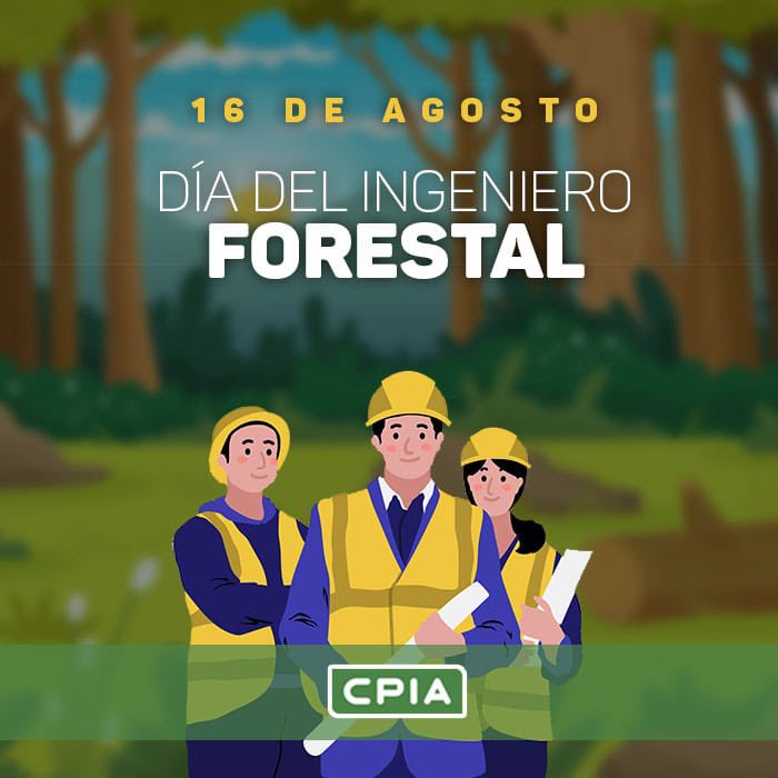 consejocpia's tweet photo. 👉 Saludamos en su día a todos los #ingenierosforestales🌲⚒ y destacamos su amor por los bosques, su aprovechamiento responsable y el compromiso de poner la ciencia a favor de la vida.

#díadelingenieroforestal #cpia #jerarquizacionprofesional #ComunidadCpia https://t.co/NofpHUG3IN