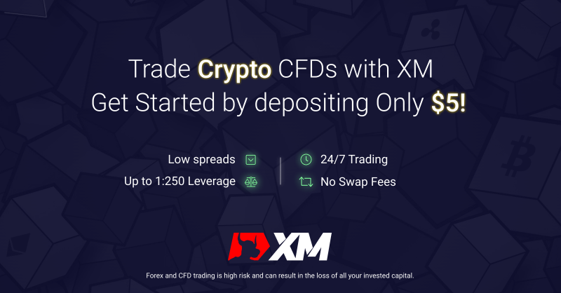 XM_COM's tweet photo. Start trading Cryptocurrencies CFDs with as little as $5.

Open an XM account now and trade CFDs on Bitcoin, Ethereum, Ripple, Litecoin &amp; Bitcoin Cash 24/7.

✔️Low Spreads ✔️No Commissions ✔️No Swap Fees

#XM #XM_COM #Cryptocurrencies #CryptoTrading
