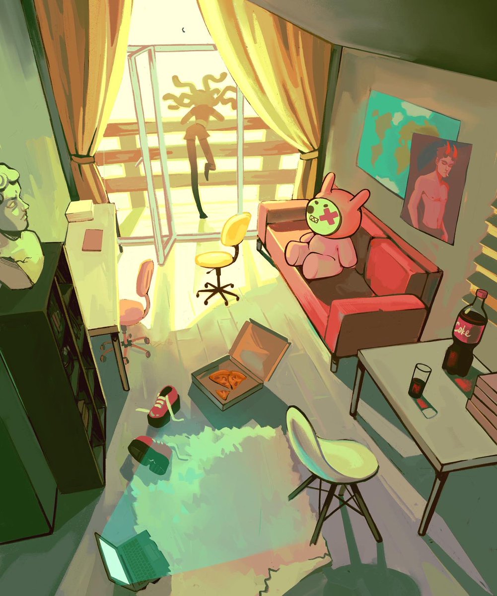 LenaGreyes's tweet photo. Early concept of Uma’s living room 

#conceptart #environment #conceptsketch #comic #webtoon https://t.co/P7oFuUCJHI