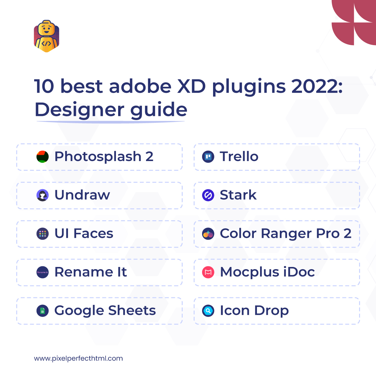 PixelPerfectHTM's tweet photo. Adobe XD plugins are one of the core benefits designers look for when dealing with graphic software as they reduce their efforts to a great extent.
The list of best adobe XD plugins you should go to within 2022 for time and effort optimization.
#xdtohtml #PixelPerfectHTML https://t.co/PS3oHhQ55h