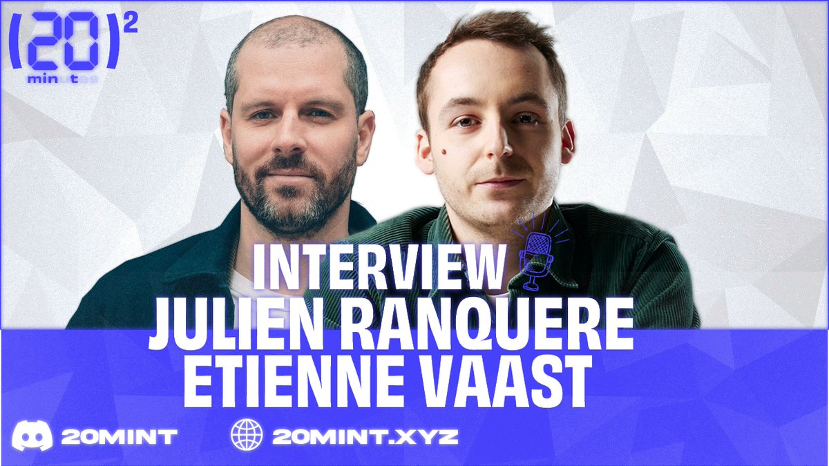 18h30 direction Twitch pour votre émission hebdomadaire (20Mint)² ! Laurent (@clicnapping) interviewera Julien Ranquere de <a href="/tailor_nft/">Tailor</a> et Etienne Vaast de <a href="/billyapp_live/">Billy</a> ! Ce soir ça va parler de billeterie sous forme de NFT, et NFT originaux ! 😎

➡️twitch.tv/20minutesfrance