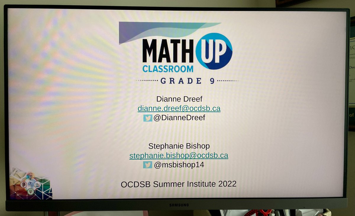 Back to Ott and back to work this week. Time to explore #MathUp Grade 9 for some end of summer learning with <a href="/msbishop14/">Steph Reid-Bishop</a>. Later in the week looking forward to learning about reframing grade 10 for a destreamed class with @MccSio &amp; <a href="/MathPhan/">Phan Math</a>.  🧹 🕸 🧹
