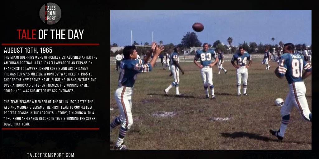TalesFromSport's tweet photo. #TaleOfTheDay
Ft. @MiamiDolphins
#OnThisDay https://t.co/zCrlatBY94