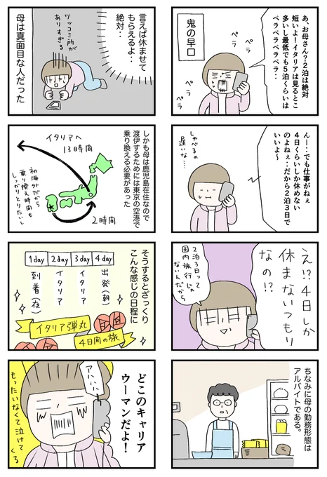 たった2日でイタリア旅行 2
(再掲)

#1日1ページ
#コルクラボマンガ専科 
