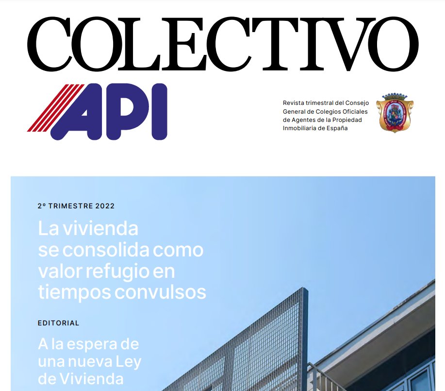 consejoCOAPI's tweet photo. 🔎 Ya está disponible el nuevo número de #COLECTIVOAPI. La publicación recoge toda la #actualidad de los profesionales colegiados, las nuevas #tendencias inmobiliarias y la opinión de los expertos en su análisis del #mercado.

👉 Puedes leerla aquí https://t.co/sva5fncFlj https://t.co/9RTgv55iM5