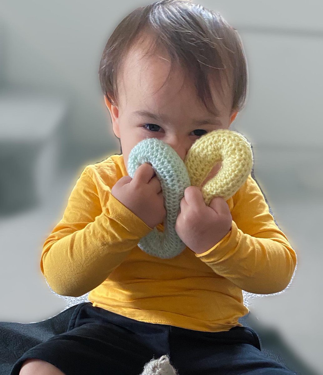 CrochetPot's tweet photo. These have been extremely well played with in our house so are now a little scruffy so I do apologise. I was attempting to get some photos of them when Nate decided he wanted to play with them and I just thought it was too cute not to share with you #crochetmagic #educationaltoys https://t.co/dlT6gHdlGy