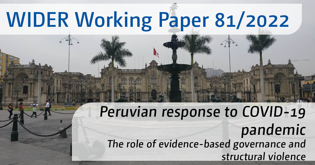 Why does a state like Peru, dedicated to fulfilling development goals and sustained good macroeconomic performance, appear incapable of dealing with the COVID-19 pandemic?

Read about #Peru's #COVID19 response in this new working paper by @CamilaGianellaM: https://t.co/RmojoFBIXH https://t.co/crAcVgCusi