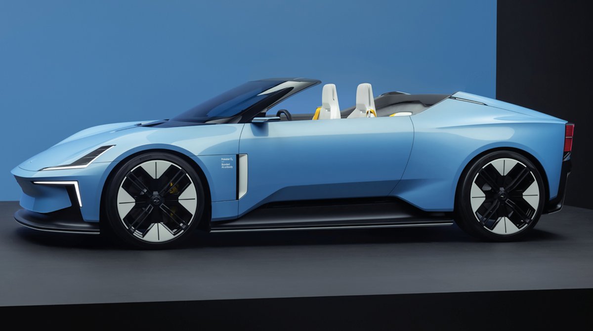 carwowuk's tweet photo. CONFIRMED: Polestar 6!

The O2 Concept is set to go into production, and it'll be called the Polestar 6!

⚡️ Dual-motor &amp; 872hp
⚡️ Will cost £150k+
⚡️ 0-60mph in 3.2 seconds
⚡️ Coming in 2026

We're loving the look of this EV roadster, but what do you think? https://t.co/bUmNOzV0gU