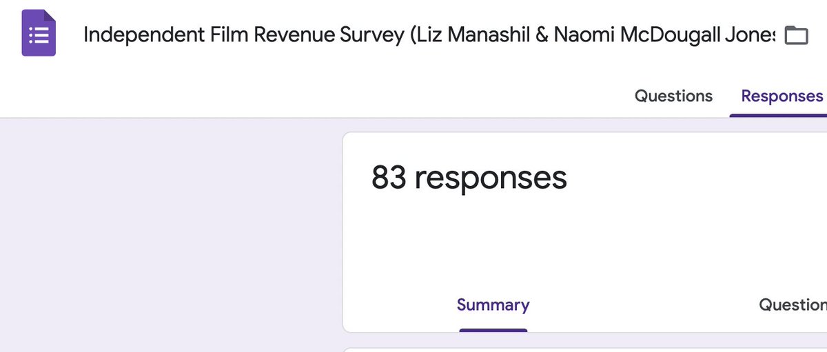 NaomiMcDougallJ's tweet photo. Y'ALL!!! @LizManashil are at 83 responses to our Indie Film Revenue Survey! We have the revenue data from 83 films! AND - we need 17 more filmmakers to fill this out to get us to that 100 that will give us the best data to share with you. PLEASE SHARE!
https://t.co/Gl9F4VcEQb https://t.co/cu17GUnzLT