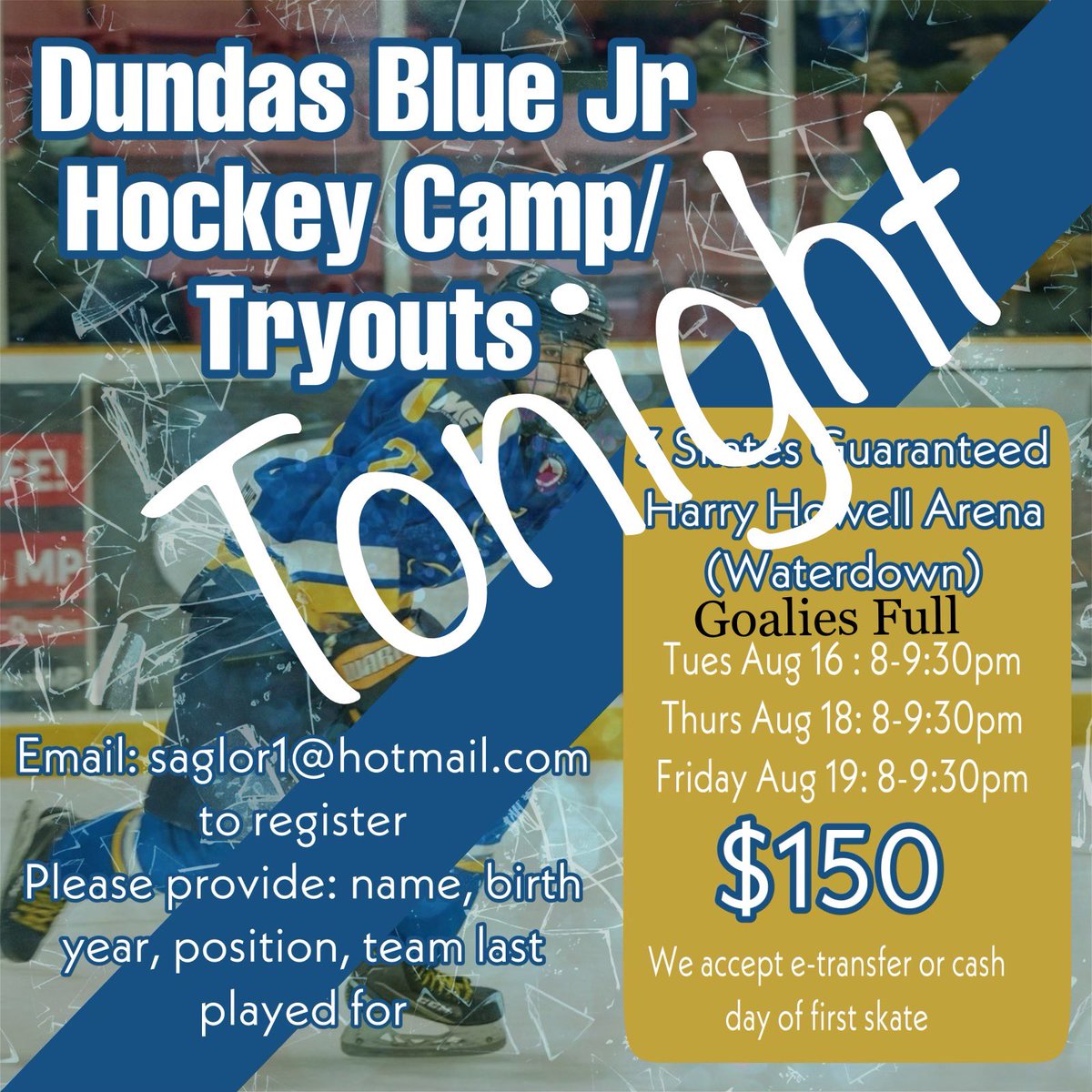 DundasBlues's tweet photo. It all starts tonight with the end goal the Schmalz Cup! https://t.co/Z9xazTIZig