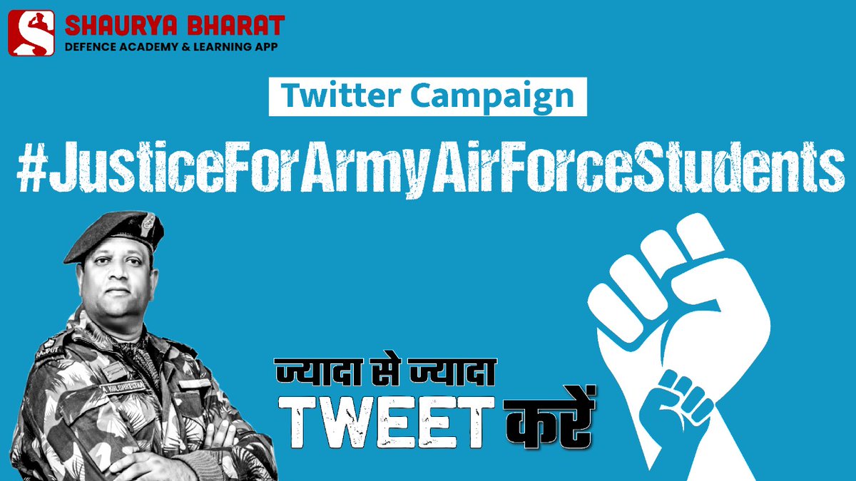 shauryabharat_'s tweet photo. #JusticeForArmyAirForceStudents - Twitter Campaign !! https://t.co/cYqEtOzY49