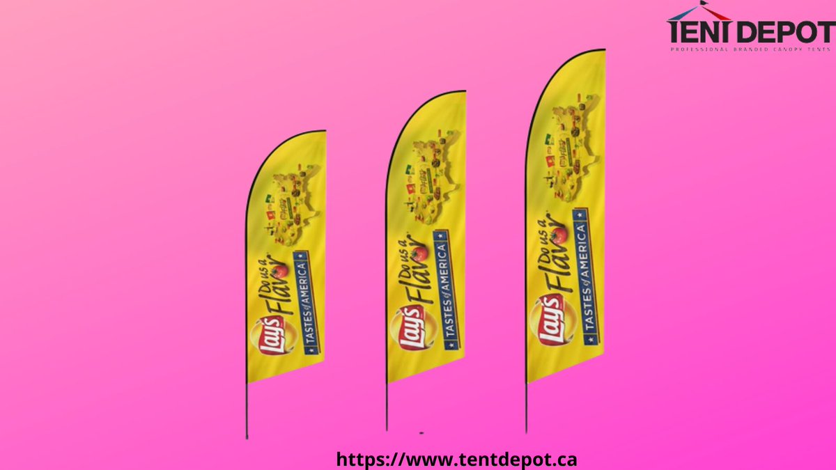 DepotTent's tweet image. The #fetherflags from Tent Depot can help you draw attention to your booth. At our store, we have a large selection of sizes and designs for #eventflags and banners.
Visit Us: 
Email : sales@tentdepot.ca
Website: tentdepot.ca
#outdooradvertisingflags, #promotionalflags