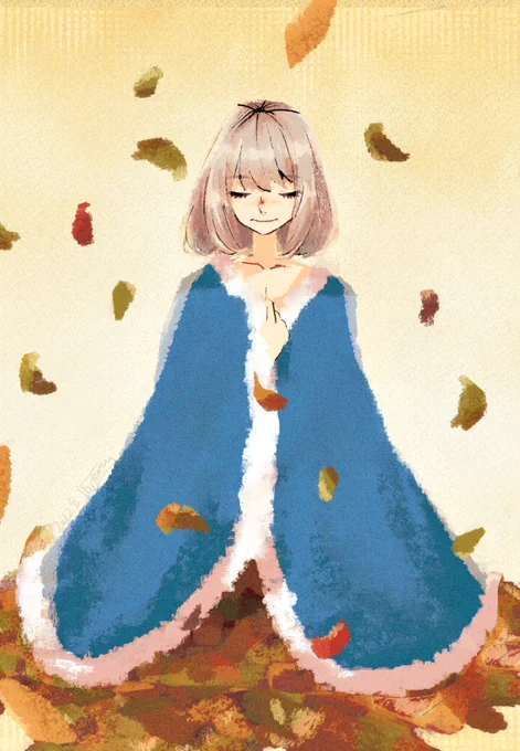 枯れ葉のつもった森の中、あったのはマントだけ。#FGO 