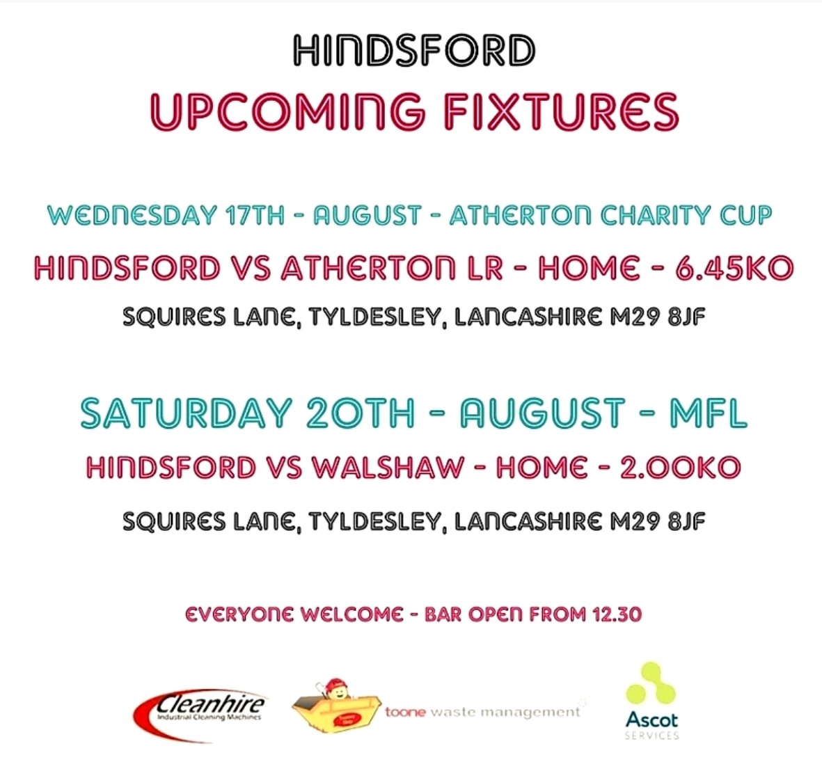 Hindsford AFC (@hindsfordtonics) on Twitter photo 