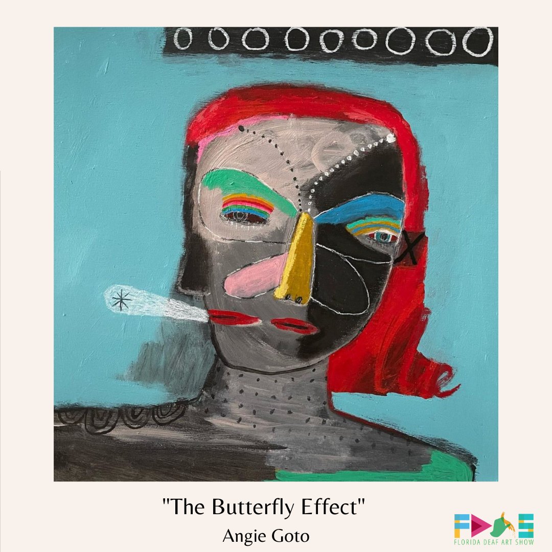 FDASinc's tweet photo. Deaf/HoH art of the day:

"The Butterfly Effect" by Angie Goto. Acrylic painting on canvas. 
IG: @turbly 
Location: Australia
#fdasinc #deaf #deafartist #auslan #angiegoto #deafart #deaftalent #australianartist #abstractart #abstractartist #acryliconcanvas #acrylicpainting https://t.co/RfXZjtjTcE
