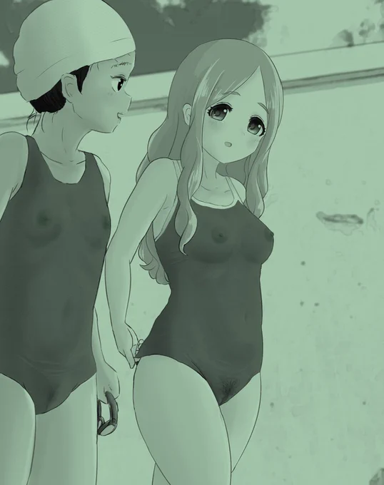 パッドを入れてないために裸体が浮き出てしまっているタイミングで写真を撮られた上に赤外線盗撮までされたスク水の聖 