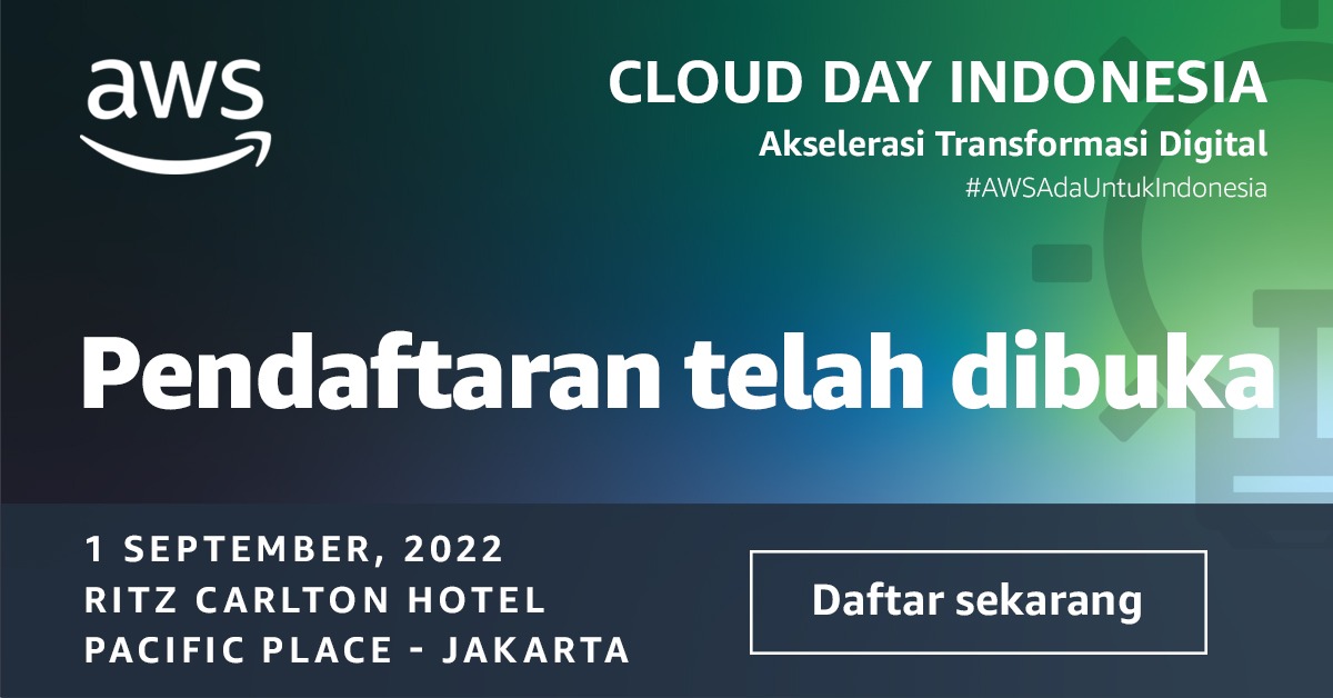 awsugjkt's tweet photo. Yuk gabung di AWS Cloud Day tgl 1 September 🎉 Pelajari lebih dalam tentang Serverless, DevSecOps, Data Analitik lansung dari para ahlinya, dan jangan lewatkan games seru di area Community Lounge. #AdaUntukIndonesia 🇮🇩

Daftar disini ya 👉🏻https://t.co/TMXdfPK1su https://t.co/LOozo5Fpaw