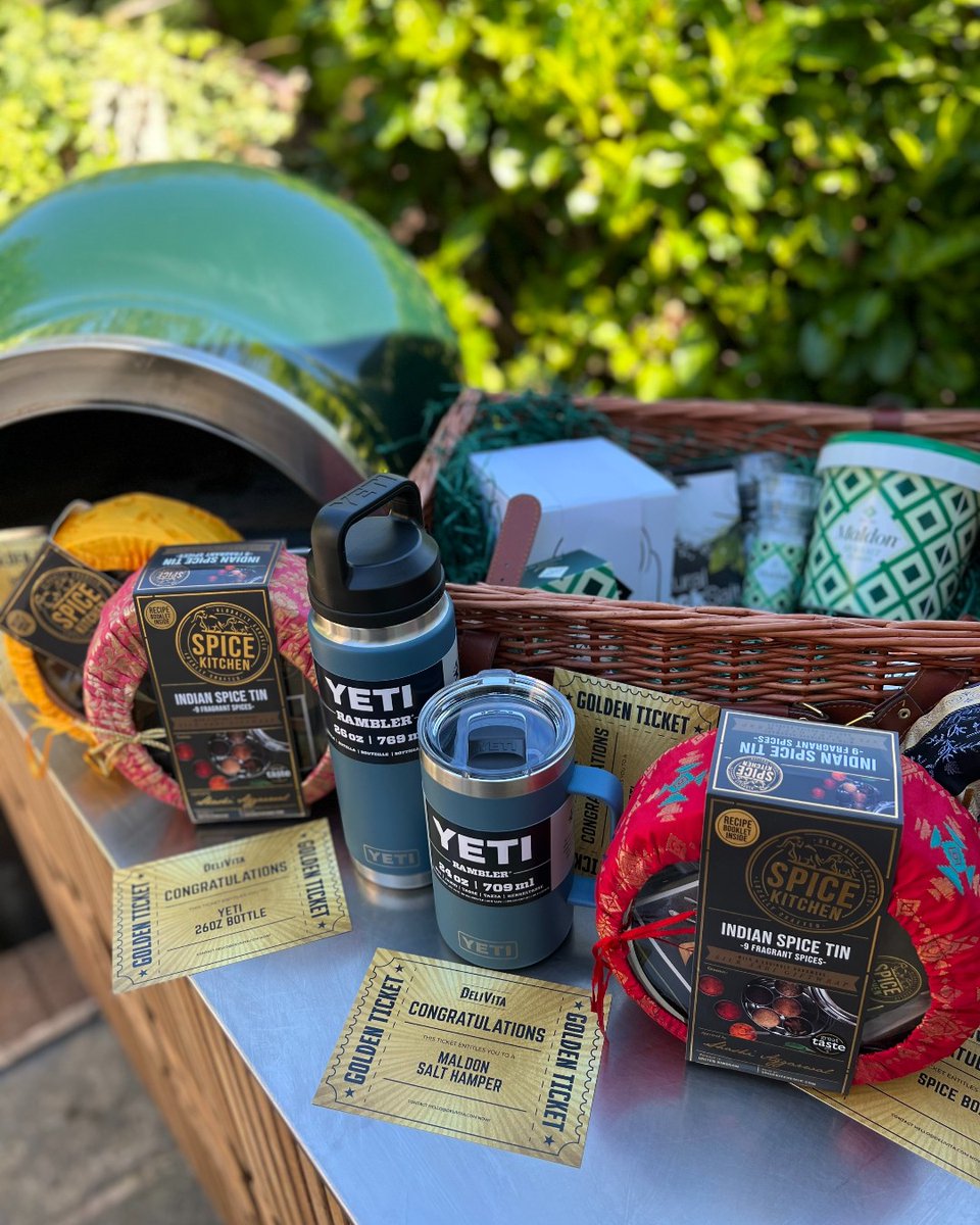 There are still so many prizes up for grabs in our Dough to-Go orders!! 1 in every 10 orders will receive a Golden Ticket and you could win a DeliVita Wood-Fired oven! 🤩 🤩 We also have some great prizes from our friends @divinegin @yeti @spicekitchenuk and @maldonsalt 😍