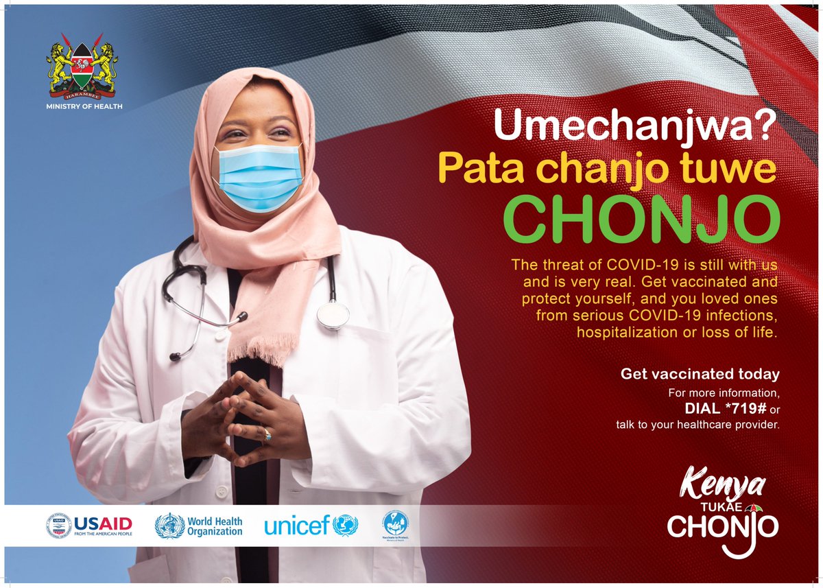 Je umechanjwa? kama hujapata pata chanjo ile uwe chonjo dhidi ya maambukizi ya virusi vya korona