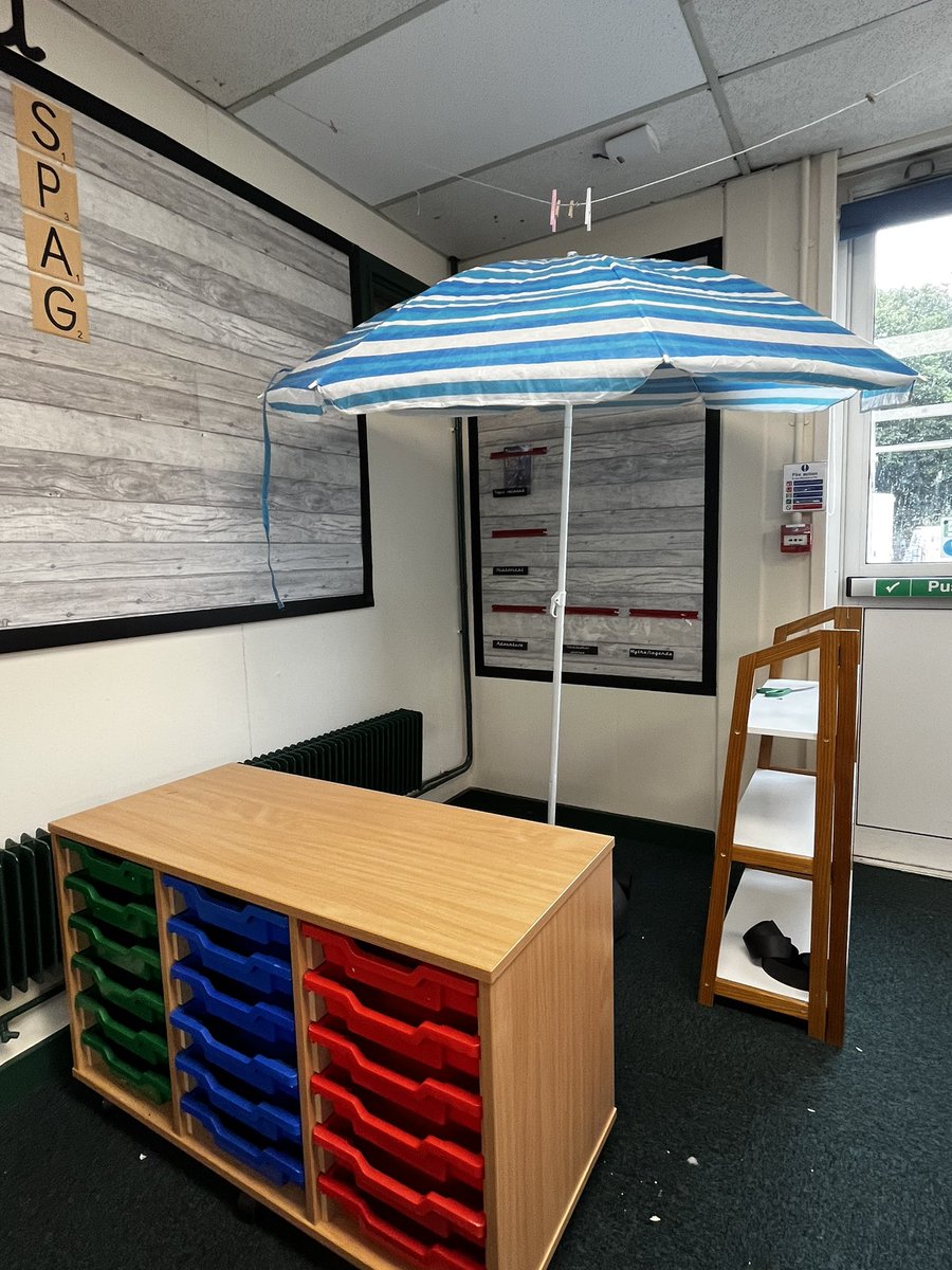 ectteacher21's tweet photo. Reading area help! I’ve made a space for a cosy reading area, so I go quirky and use the parasol and get some deck chairs, or do I go cosy with a rug and cushions? Here is the area for reference🙈 please vote below to help decide!! @MrTs_NQTs @primaryteachew https://t.co/Wd7wQKj0iB