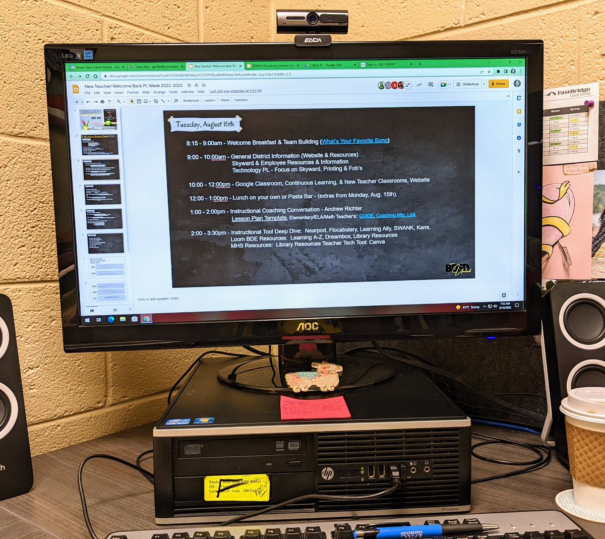 SBGriffie's tweet photo. Thanks to @kara_turner_ and team, my single, short complaint about my eyes burning from my computer less than 24 hrs ago has resulted in a bigger monitor with correct dimness. ❤️ #grateful #teambrowndeer https://t.co/Nd7u4EN6xn