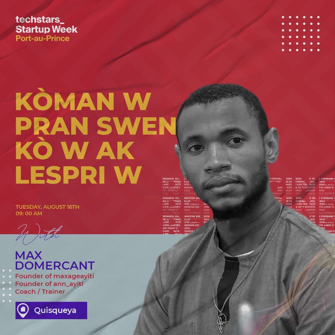 swpaup's tweet photo. Join Max Domercant, founder of Maxage to learn about practical ways to take care of your body and mind.

Nivo pwodiktivite w depann de kò w ak lespri w. Rejwenn Max Domercant, fondatè Maxage pou w aprann sou fason pratik pou w pran swen kò w ak lespri w. #reimagine #swpap https://t.co/AlerU0hfJG