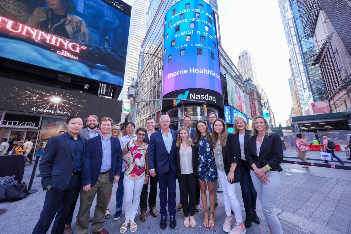 Our closing bell ceremony last week marked another important milestone in our journey as a health and wellness brand, and we are just getting started. #onlyThorne #PersonalizedHealth