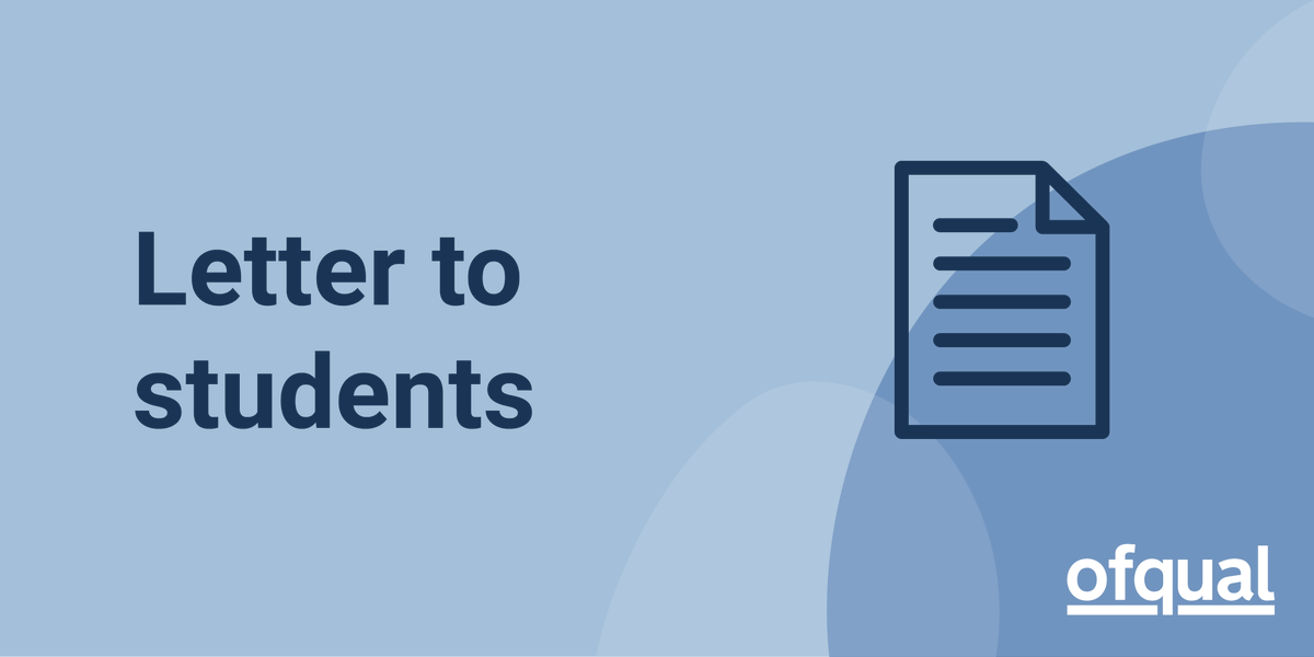 ofqual's tweet photo. Weโve joined with @ucas_online to write to students expecting results on 18 August. Youโve shown amazing dedication to sit your exams and assessments this year. Here are a few things to remember as you wait for your results: https://t.co/vkBrpoXtUB
#GSCEs #Alevels #TLevels #VTQs https://t.co/OJRqKbgIIq