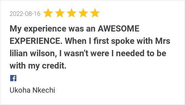 New 5.0-star Review: "My experience was an AWESOME EXPERIENCE. When I first spoke with Mrs lilian wilson, I...