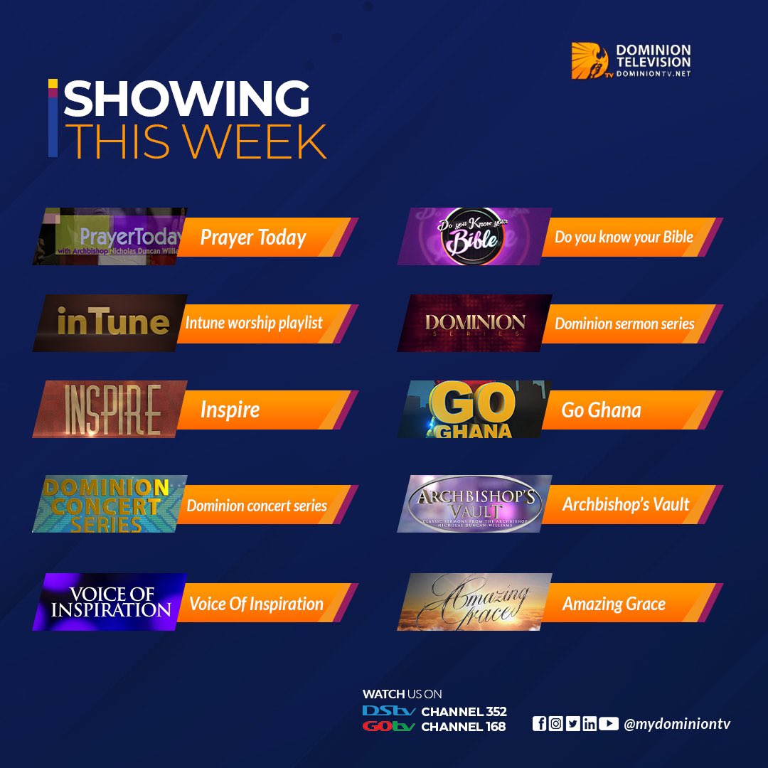 Dominion Television on Twitter "We have an amazing line up of Spirit