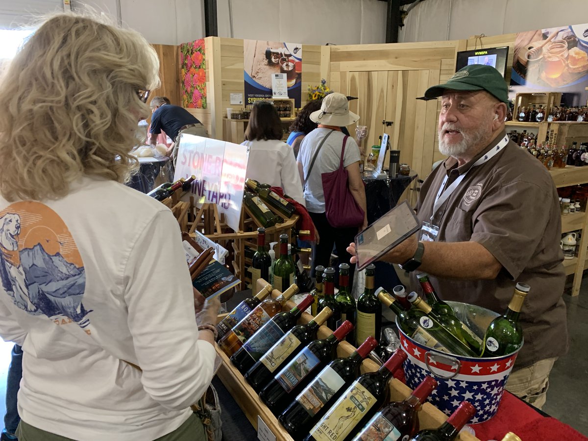 WVDeptofAg's tweet photo. Come 🌧 or 🌞 the #WVCountryStore is the place to spend some time @SFWV. Meet our vendors, sample their products and take home some #WVgrown goodies. You’ll find us in the Gus Douglass Annex. https://t.co/epAuOHVxug