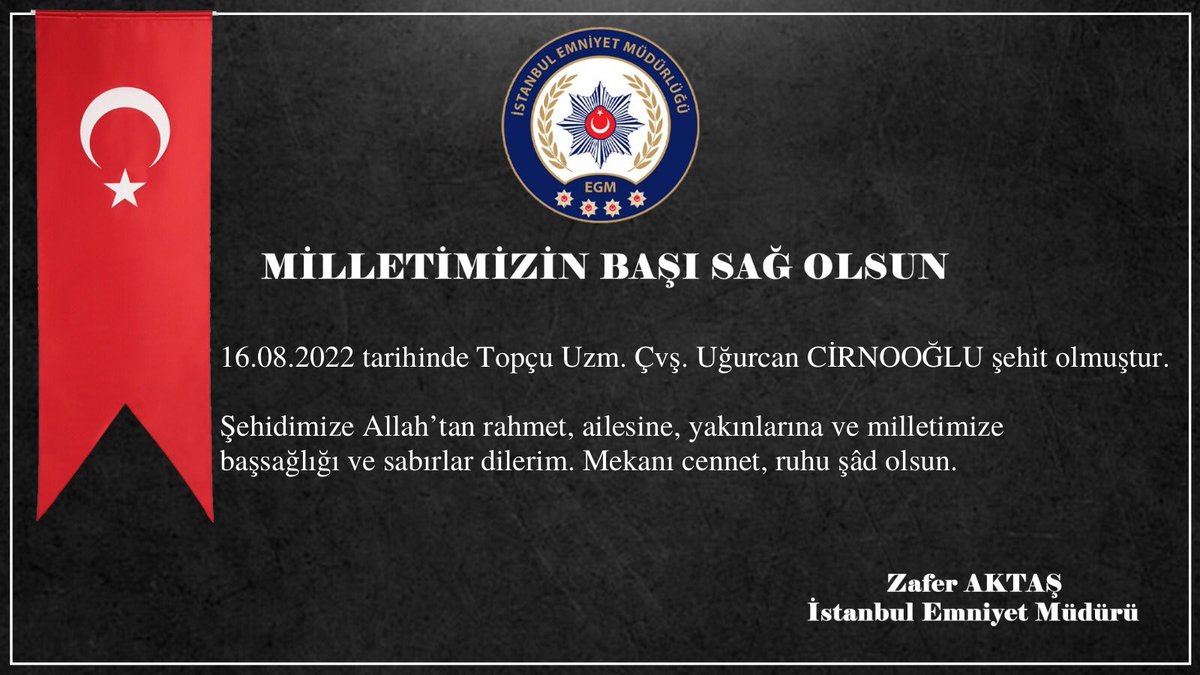 istanbul_EGM's tweet photo. Milletimizin başı sağ olsun🇹🇷 https://t.co/vFXz3vIQ4v