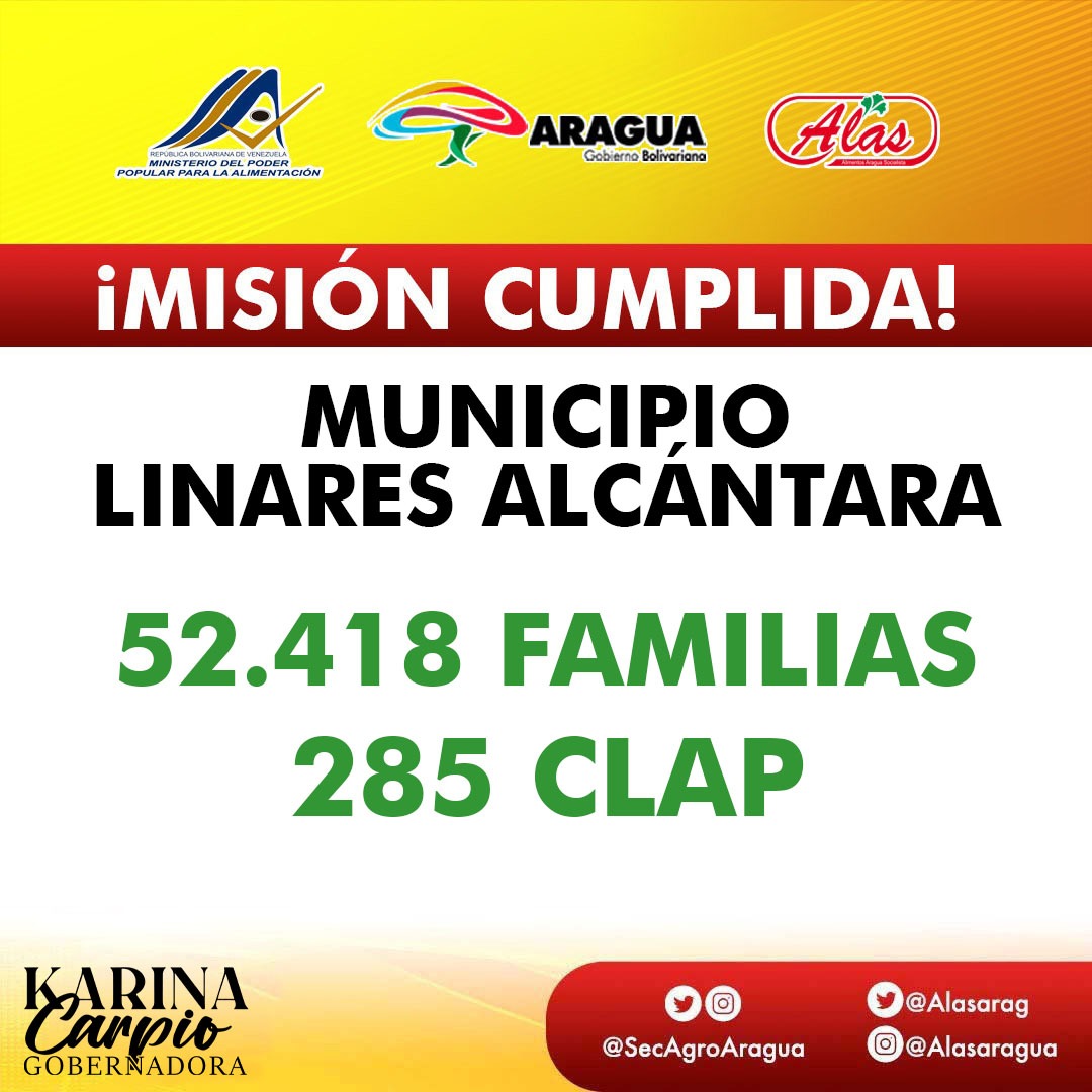 #16Ago| ¡Misión cumplida Linares! No descansaremos hasta darle a nuestro pueblo la máxima suma de felicidad y estabilidad posible, gracias Pdte.@NicolasMaduro y Gob.@Soykarinacarpio... ¡Unidos en Revolución Venceremos! @Minppal_ministerio @AlasArag #MaestrosYObrerosDeLaPatria