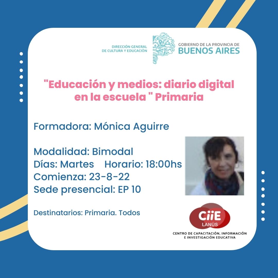 Moni_B_Aguirre's tweet photo. Inscripción en CIIE de Lanús ¡Estás a tiempo! @ciielanus https://t.co/R66QeB5O5W