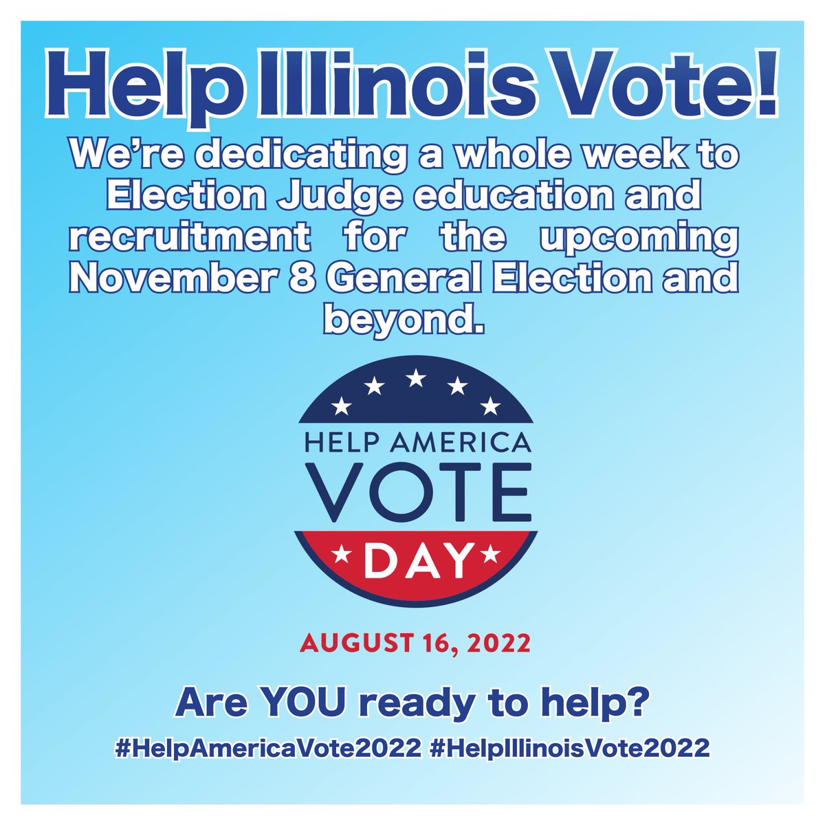 DuPageCoClerk's tweet photo. The best way to get involved in local elections is to become an Election Judge! 
Follow the link for all the information: https://t.co/ytptZS13zf

Visit our website https://t.co/1VOIfuoXJk for all information on voting this November! #HelpAmericaVote2022 #HelpIllinoisVote2022 https://t.co/KMIFqKGyQ8