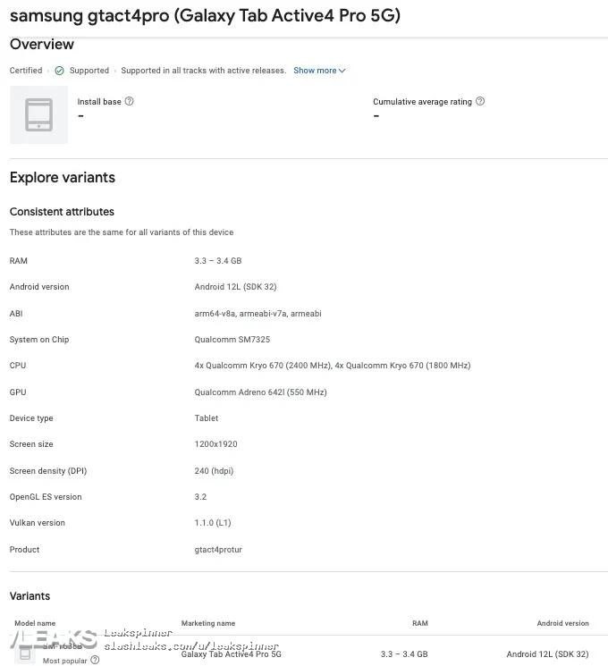 80SHASHANK08's tweet photo. Samsung TAB active 4 listed on Google Play Console

#Samsung https://t.co/YZz8OgdxlQ