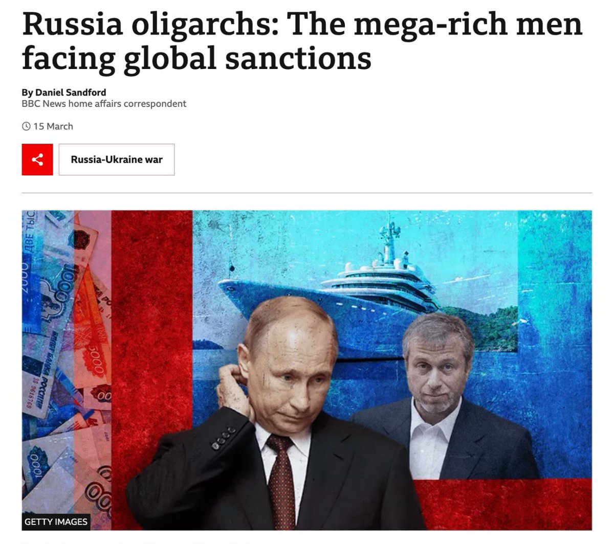 1/28 Putin's war with Ukraine has been going on for 6 months now. From Day 1, Western leaders firmly stated  that Putin's oligarchs and bribe-takers would face imminent sanctions and wouldn’t get away this time. But they did. This is a rage thread about almost nothing being done.