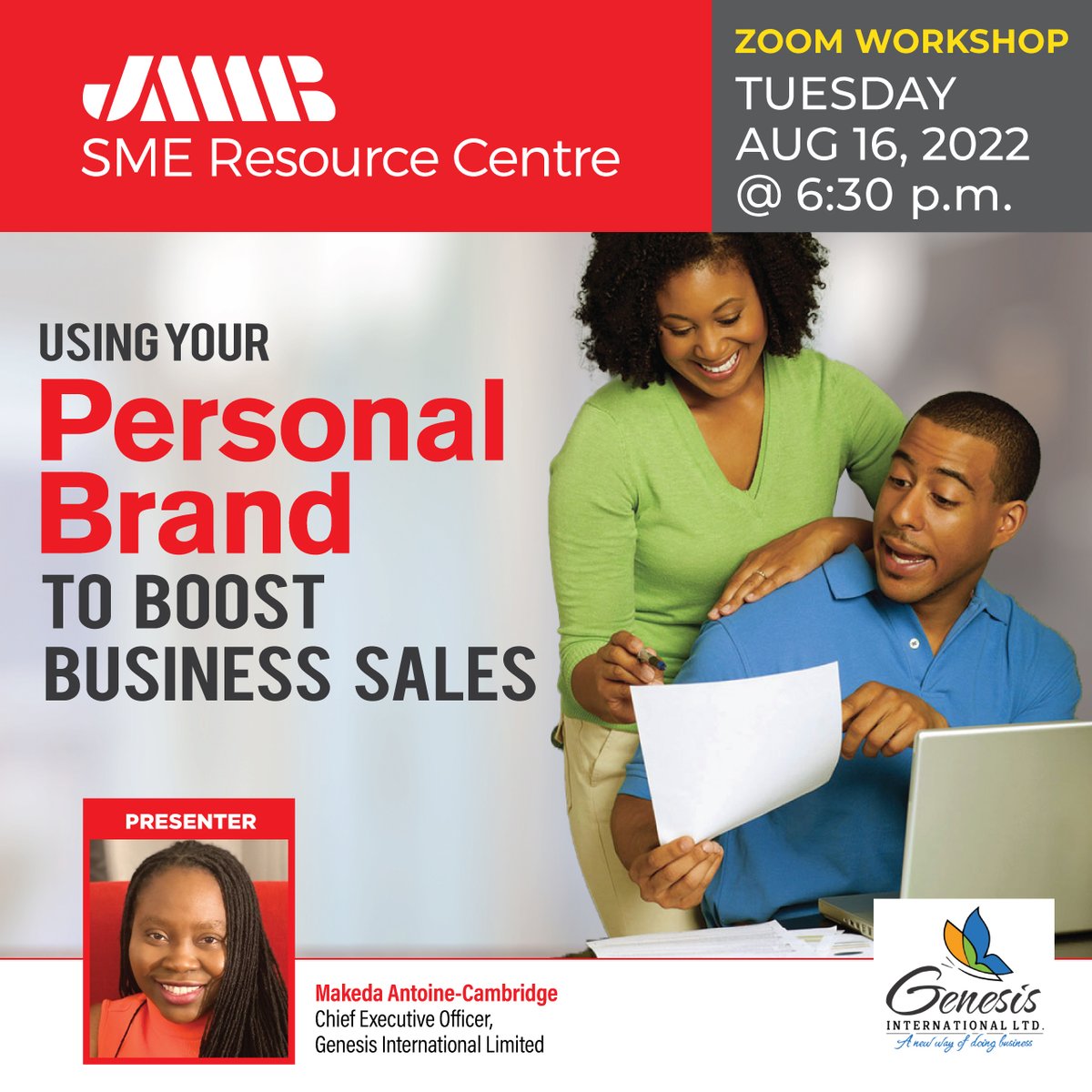 jmmbgrouptt's tweet image. 𝐉𝐌𝐌𝐁 𝐒𝐌𝐄 𝐑𝐞𝐬𝐨𝐮𝐫𝐜𝐞 𝐂𝐞𝐧𝐭𝐫𝐞

𝗥𝗲𝗴𝗶𝘀𝘁𝗲𝗿 𝗧𝗼𝗱𝗮𝘆!
🗒 Topic: Using your personal brand to boost business sales
📅 Date: 16th August, 2022
⏰ Time: 6:30pm
💻 bit.ly/3KcL0L7 

#jmmbtt #JMMBSME #marketing #personalbranding #sales