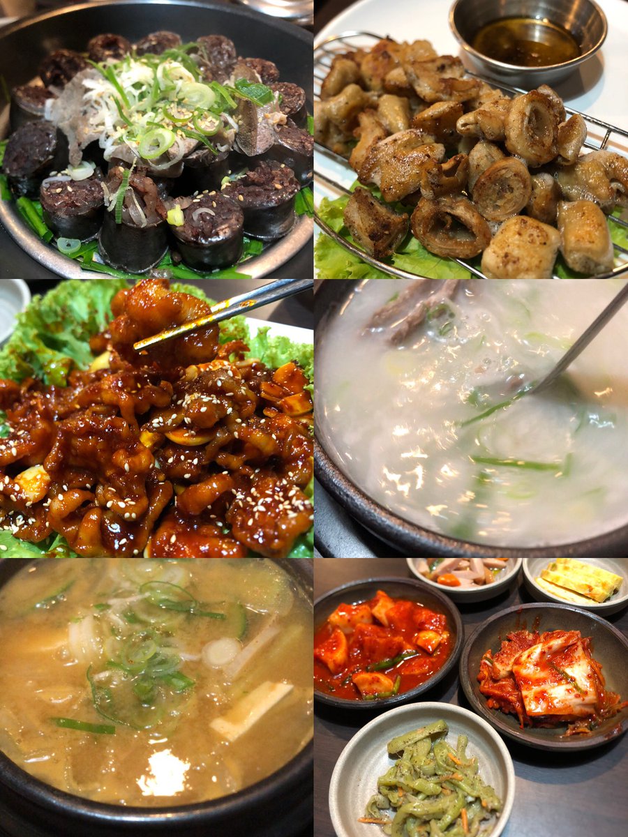 dinewithpigs's tweet photo. Lee Ga ร้านอาหารเกาหลีที่ Korean Town อยู่ชั้น 2🥢 ตั้งใจมากินไส้ย่างก็คือผิวเกรียมในนู่มม ไม่ผิดหวังเลย ไส้กรอกเลือดกินครั้งแรกก็ดีน้า นุ่มๆหนึบๆไม่คาว ตีนไก่เลาะกระดูกดีมาก ที่ใหญ่สะใจ เจ้มจ้น และซุปต่างๆ ชอบซุปกระดูกวัว มันๆเชงๆ ซดเพลินอุ่นท้องดี๊ดี @aroii #อร่อย #อร่อยบอกต่อ https://t.co/pepDytnSfN