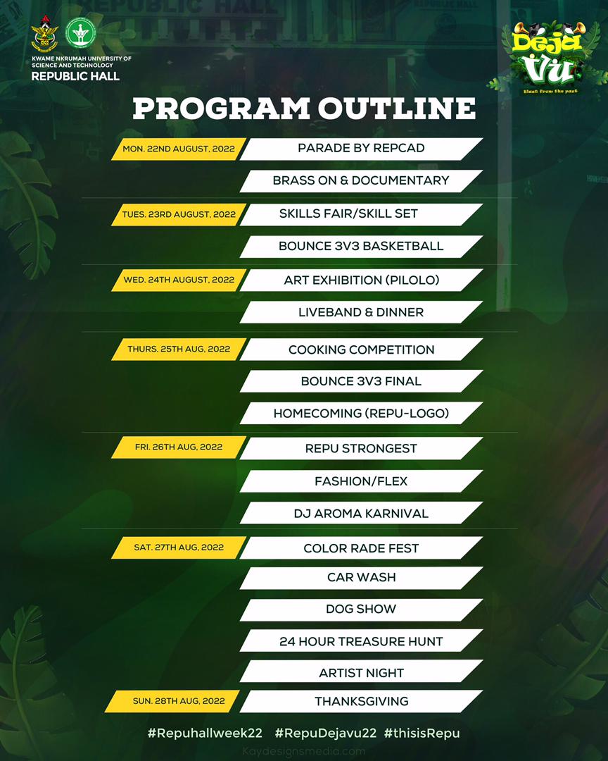 BenDick_'s tweet photo. Repu Hall Week dubbed #RepuDejaVu is set to come off from August 22, 2022 to August 28, 2022.
#RepuHallWeek22
#RepuDejaVu22
#ThisIsRepu https://t.co/PjXHELy847