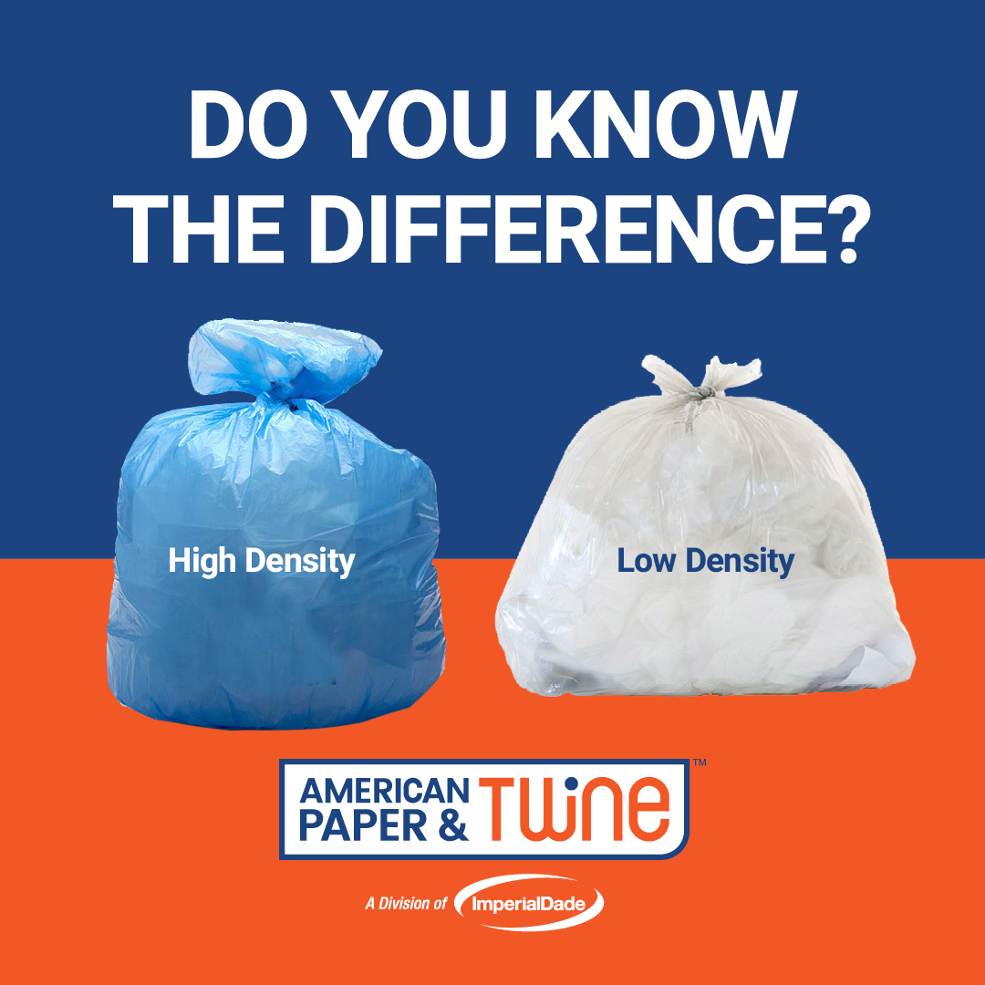 shopapt's tweet image. Why are there different types of can liners and how do I know which one to use? Hi-D, or HDPE are measured in microns or Low-D, LLD, or LLDPE, are measured in mils Learn more about Hi-D and Low-D options: bit.ly/3jYqQaX
#RightMaterial #SubjectMatterExperts #ShopAPT